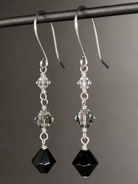 Handmade Swarovski Crystal Dangle Earrings
